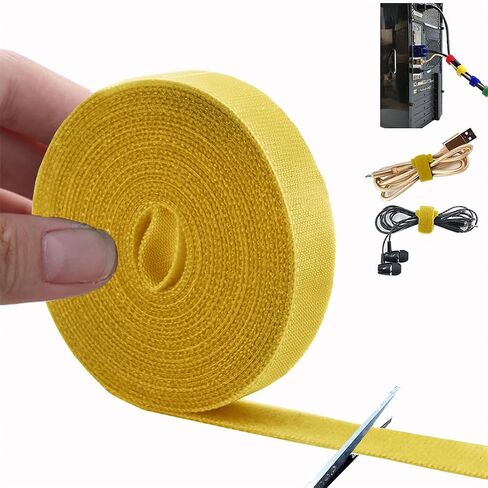 16 Rolls(104ft x 1/2inch) Cable Ties Cable Management Fastening Reusable Hook and Loop Tape Power Cord Organizer Tie Wire Charging Cable Ties Cable Fastener in Saudi Arabia