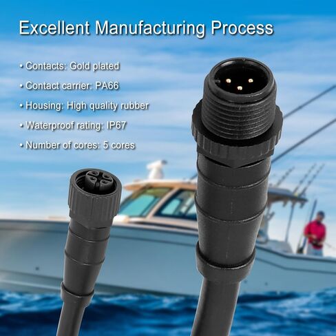 NMEA 2000 (N2K) 2 Meter (6ft 6 inches) Backbone Cables Drop Cables or Extension Cable Fit for Lowrance Simrad B&G Navico&Garmin Networks,5 Pin M12 Thread IP67 Waterproof Marine Grade NMEA 2000 Cable in Saudi Arabia