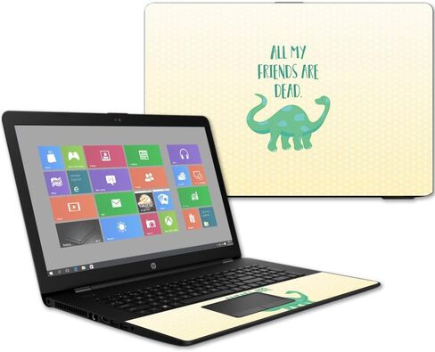 MightySkins Skin Compatible with HP 17t Laptop 17.3" (2017) - All My Friends are Dead | Protective, Durable, and Unique Vinyl Decal wrap Cover | Easy to Apply, Remove | Made in The USA in Saudi Arabia