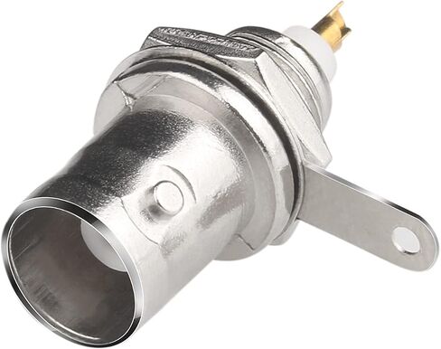BNC Female Panel Mount Connector 25 Pcs BNC Chassis Female Nut Bulkhead Panel RF Connector Solder Jack Adapters for RG58 RG59 RG6 RF Coaxial Cable in Saudi Arabia