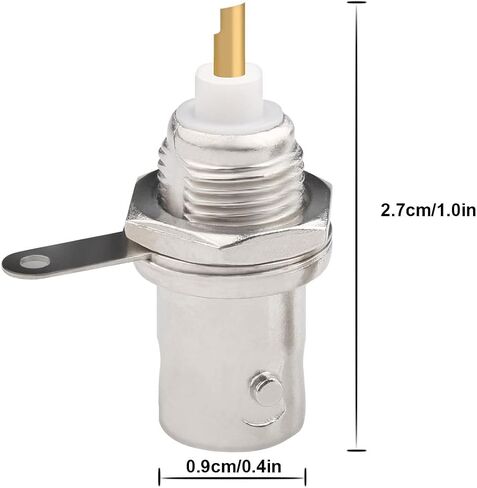 BNC Female Panel Mount Connector 25 Pcs BNC Chassis Female Nut Bulkhead Panel RF Connector Solder Jack Adapters for RG58 RG59 RG6 RF Coaxial Cable in Saudi Arabia