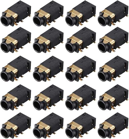 uxcell 3.5 mm Audio Jack Connector PCB Mount Female Socket 6 Pin PJ-311D/PJ-342B 5pcs in Kuwait