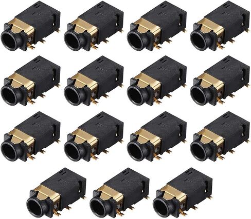 uxcell 3.5 mm Audio Jack Connector PCB Mount Female Socket 6 Pin PJ-311D/PJ-342B 5pcs in Kuwait
