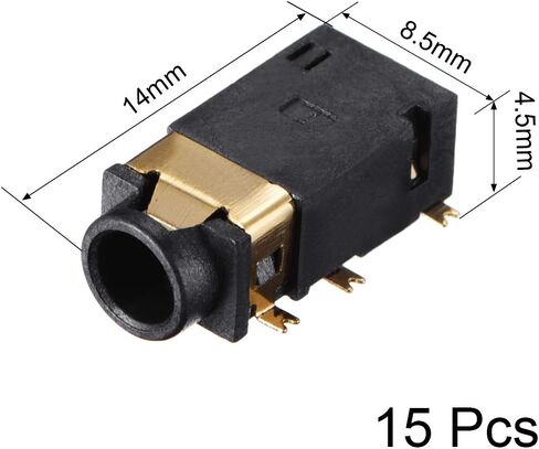 uxcell 3.5 mm Audio Jack Connector PCB Mount Female Socket 6 Pin PJ-311D/PJ-342B 5pcs in Kuwait