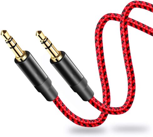 3.5mm Aux Cable 15ft, LiuTian 3.5mm Male to Male Audio Cable AUX Cable for Headphones, iPods, iPhones, iPads, Home/Car Stereos and More. in Saudi Arabia