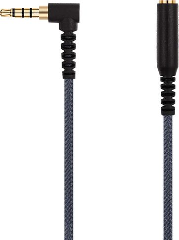 100cm(3.2ft) Right Angle 4 Pole 3.5mm 1/8 inch Male to 4 Pole 3.5mm 1/8 inch Female Stereo Audio Headphone Earphone Extension Cable Adapter Cord Tangle-Free Braided Wire in Kuwait