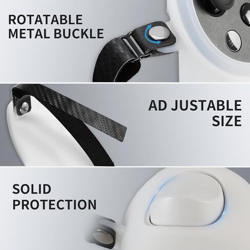 غطاء مقبض وحدة التحكم Hibloks، مناسب لمقبض وحدة التحكم Meta/Oculus Quest 3، غطاء مقبض سيليكون مضاد للانزلاق، مناسب لملحقات Meta Quest 3، إحكام حزام قابل للتعديل ضد فقدانه in Kuwait