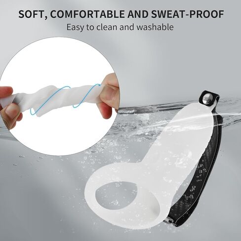 غطاء مقبض وحدة التحكم Hibloks، مناسب لمقبض وحدة التحكم Meta/Oculus Quest 3، غطاء مقبض سيليكون مضاد للانزلاق، مناسب لملحقات Meta Quest 3، إحكام حزام قابل للتعديل ضد فقدانه in Kuwait