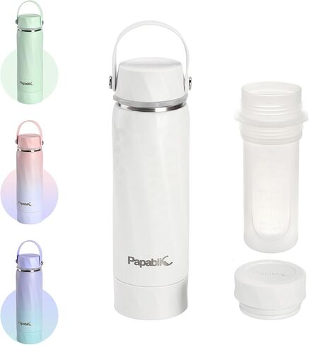 زجاجة تبريد حليب الثدي المعزولة بالفراغ من بابليك، مبرد حليب الثدي المحمول من الفولاذ المقاوم للصدأ سعة 20 أونصة، حاوية تخزين قابلة لإعادة الاستخدام تحافظ على الحليب طازجًا لمدة تزيد عن 15 ساعة، معتمد من إدارة أمن المواصلات الأمريكية، أورورا بنفسجية in Kuwait