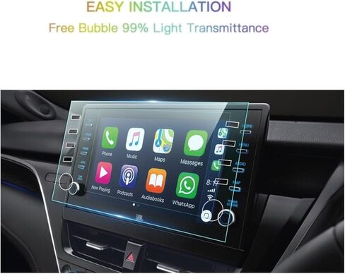 Tempered Glass Screen Protector Compatible With 2023 2024 Toyota Camry 9 Inch Touchscreen,Anti-Explosion & Scratch,HD Clear,Premium Navigation Accessories in Kuwait