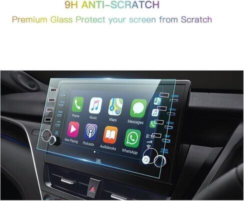 Tempered Glass Screen Protector Compatible With 2023 2024 Toyota Camry 9 Inch Touchscreen,Anti-Explosion & Scratch,HD Clear,Premium Navigation Accessories in Kuwait