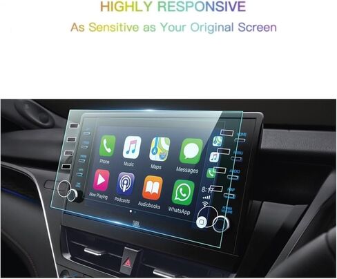 Tempered Glass Screen Protector Compatible With 2023 2024 Toyota Camry 9 Inch Touchscreen,Anti-Explosion & Scratch,HD Clear,Premium Navigation Accessories in Kuwait