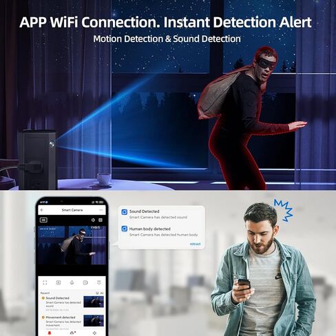 Indoor Cameras for Home with Power Strip Tower, WiFi Camera Indoor with Phone App, 2-Way Audio,SD Card & Cloud Storage,Motion Detection, Cameras for Home Security for Baby/Elder/Pet/Nanny in Kuwait