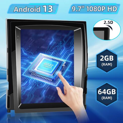 2+64G 9.7 inch Car Stereo for Cadillac Escalade 2007 2008 2009 2010 2011 2012 2013 2014 - Android Touchscreen Radio with Wireless Carplay & Android Auto/WiFi/HiFi/GPS Navigation/FM Radio in Saudi Arabia