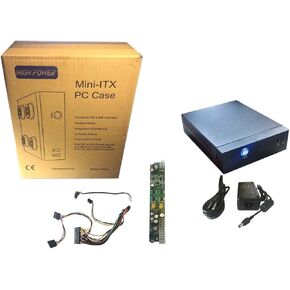 مجموعة أدوات نظام الكمبيوتر المكتبي/البرج/البرج/الكمبيوتر المكتبي HIGH POWER mITX-0DB بدون مروحة Mini ITX، باللون الأسود in Kuwait