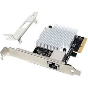 Dual Port 10Gbps PCIe x4 Server NIC Network Card Adapter with Marvell AQC107S Chipset Controller Support Mac