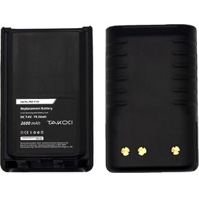 2-Pack 7.4V 2600mAh FNB-V104Li Li-ion Large Capacity Radio Battery Compatible for Yaesu Vertex VX-230 VX-231 VX-231L VX-234 Two Way Radio