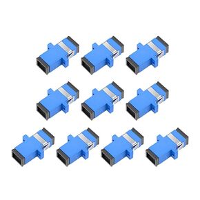 uxcell SC to SC Fiber Coupler Flange Type Fiber Optical Adapter Connector for Server Rack, Patch Panel MM/SM 10Pcs(MFH)