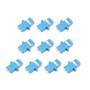 uxcell LC to LC Fiber Coupler Flange Type Fiber Optical Adapter Connector for Server Rack, Patch Panel Singlemode/Multimode 10Pcs