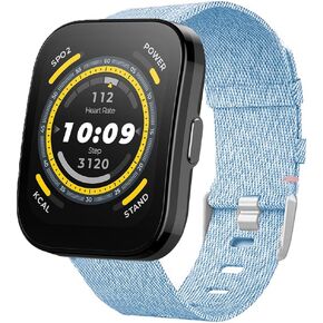 Compatible for Amazfit Bip 5 Band, Lamshaw Breathable Nylon Woven Fabric Replacement Accessory Strap Compatible for Amazfit Balance / Bip 5 / Cheetah Pro / Cheetah / GTR 47mm / GTR 2 / GTR 3 / GTR 3 Pro / GTR 4 / GTR 2e / Falcon / Stratos Smartwatch