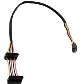Motherboard ATX Mini 8 Pin to 2X Right-Angle 15 Pin SATA Hard Drive HDD Power Adapter Cable for Dell OptiPlex Series 3020 5040 7020 9020 14.5-inch(37cm), Black