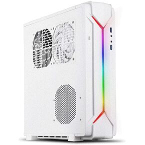 SilverStone Technology Slim Computer Case for Mini-Itx Motherboards with Integrated Addressable RGB Lighting SST-RVZ03W-ARGB