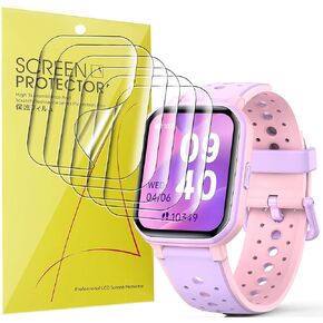 Compatible for JOYELE Smart Watch Screen Protector, [6 Pack] Full Coverage TPU Clear Film Compatible for JOYELE H79 1.5 Inches Kids Smart Watch (6 Pack)