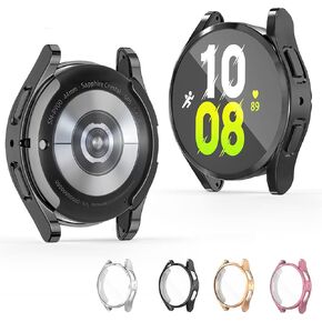 FOLOME-[4-Pack] TPU Soft Watch Case Compatible with Samsung Galaxy Watch 4&5 40MM, Galaxy Watch 4 Screen Protector All-Around Protect for Watch, Galaxy Watch 4 Case with Anti-Drop Anti-Scratch