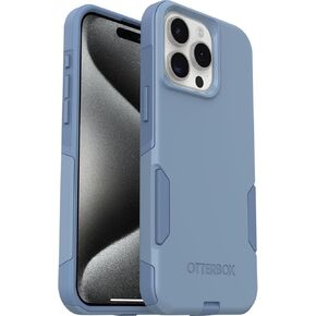 OtterBox iPhone 15 Pro MAX Commuter Series Case - MagSafe Edition - Blue, Slim & Tough, Pocket-Friendly, with Port Protection - Crisp Denim