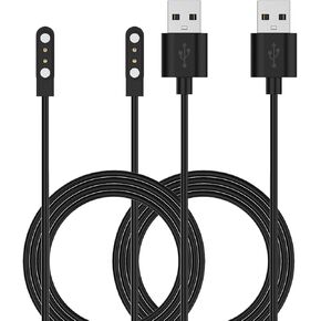 Compatible with Faweio IDW26 IDW19 IDW16 IDW13 Smart Watch Charger, 3.3FT Replacement Charing Cable Magnetic Charger for Faweio Smart Watch (Black&Black)