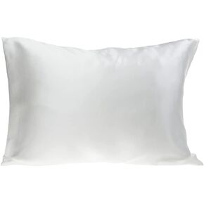 Spasilk Pure Silk Pillowcase, Charmeuse Silk Pillowcase, Hypoallergenic Pillowcase, Queen Sized, Ivory