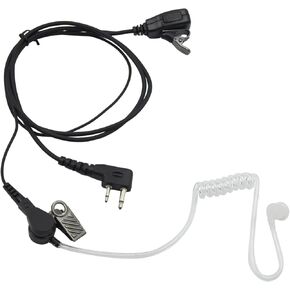 2 Pin Acoustic Tube Earpiece with PTT Mic Walkie Talkie Headset for ICOM IC-F4011 IC-F3011 IC-F3001 IC-F4001 IC-F3013 IC-F1000 IC-F2000 IC-F3 IC-F4 IC-F24S IC-F43TR Two Way Radio