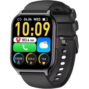 Smart Watch for Men Women(Answer/Make Call) 1.95" Smartwatch for Android iPhone, 123+ Sports Fitness Tracker with Game/Calculator/Weather IP68 Waterproof Heart Rate SpO2 Sleep Monitor, V71-1