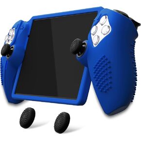 PlayVital Design for PS Portal Silicone Protective Case with Thumb Grips – Enhanced Grip Comfort | Anti-Slip 3D Studded Design | Full Protection Black