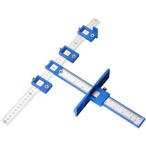 JoyTube Cabinet Hardware Jig Adjustable Punch Locator Tool,Drill Template Guide Tool, Drilling Holes for Installation of Doors Drawer Handles Knobs Pull.