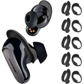 [5 أزواج] أغطية أطراف الأذن لسماعات الأذن Bose QuietComfort II & Ultra، ملحقات رأس الأذن الرياضية المضادة للانزلاق من السيليكون WOFRO المضادة للانزلاق ومضادة للخدوش لسماعات الأذن الجديدة Bose QuietComfort Ultra/2 (أسود) in Kuwait