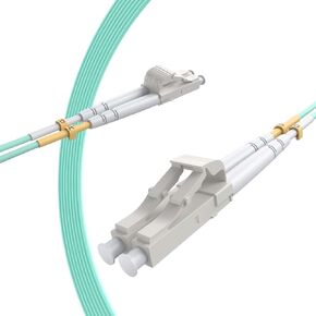 LC to LC OM3 Fiber Patch Cable 30m98.4ft, Length Options: 1m-100m, 10Gb Fiber Optic Cable Multimode Duplex 50/125μm LSZH, Fiber Patch Cord for Fiber Network Indoor
