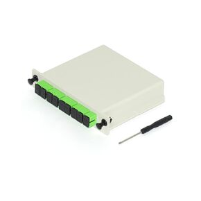 PLC Splitter，Fiber Optic Splitter 1x8 SC/APC Cassette Card Inserting，Optic Fiber Splitter for home wiring, engineering projects, fiber optic LAN, network rooms, fiber distribution box