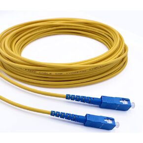 Elfcam® - 40m/131.23ft Fiber Optic Cable SC/UPC to SC/UPC Single Mode Simplex OS2 9/125µm, Yellow 40 Meter