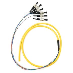 Cables 6 Strand Singlemode 9/125 ST-UPC Fiber Pigtail, 1 Meter for Splice