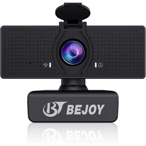 BEJOY 1080P Streaming Webcam with Dual Microphone & Privacy Cover, USB Computer Web Camera [Plug and Play] [30fps], for Zoom Meeting Skype FaceTime Teams, PC Mac Laptop Desktop
