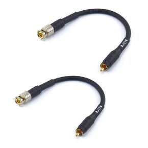 BNC to RCA Cable Coaxial Power Audio Cable 50 ohm Male BNC to Male RCA Cable 6in - BNC Adapter Cable 2Pack