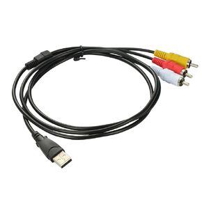 كابل سلك محول USB إلى 3 RCA AV A/V للتلفزيون/Mac/PC/Video