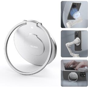 Magnetic Phone Ring Holder Phone Mount for MagSafe, 360 Degree Magnet Finger Ring Grip Stand Holder Compatible with Osmo Mobile 6, 5, 4, Fit iPhone 12 13 14 15 Pro Max Smartphone accessories