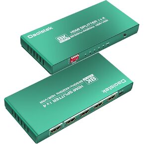 8K HDMI Splitter 1 in 4 Out 4k 120hz hue sync Box 1x4 hdmi Splitter 4k 120hz 4 Way hdmi 2.1 Splitter 1 in 4 Out 4k 120hz hdmi 4 Way Splitter 1 in 4 Out 8k hdmi 2.1 Splitter 1x4 8k PS5 Daoistek