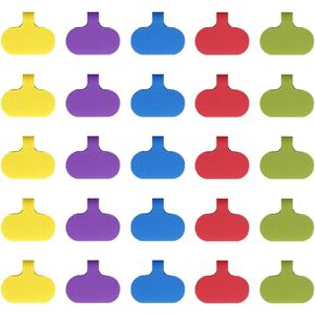 50 Pieces Cable Labels, Self-Adhesive Cable Identification Tags, Multi-Color Cord Labels Wire Labels, Write on Cord Labels for Cable Management and Identification