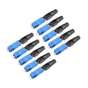 uxcell SC/UPC Optic Fiber Quick Connector for Server Rack, Patch Panel Fast Adapter MM/SM for FTTH/OD 10Pcs