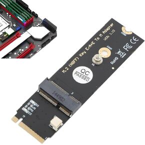 M.2 NGFF A E Key Card to M.2 Key M SSD Adapter, M.2 Key M SSD Convert Card for Intel AX200/AX201/AX210/8260/8265/9260, with USB 2Pin Cable, No Driver Required