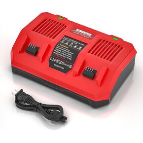 18V Rapid Charger Station Replacement for Milwaukee 48-59-1802 M18 Dual Bay Simultaneous Rapid Charger,Compatible with 48-59-1802 48-59-1806 48-59-1804 48-59-1812 Charger Station.