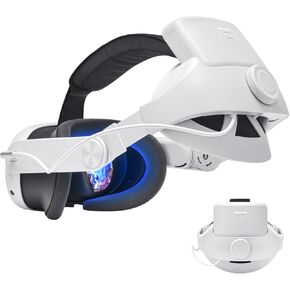 Head Strap with Battery for Meta Quest 3, Rechargeable Adjustable Elite Strap with 8000mAh Battery Pack for Extend Playtime & Balance Weight Design